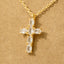 CZ Cross Pendant Necklace: G