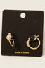 Intricate Cz Cluster Hoop Earrings: G