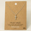 Cz Cross Pendant Necklace: G
