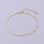 7" Gold Filled 2mm Half Tennis Half Paperclip Chain Bracelet