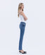 WINNIE HIGH RISE MEDIUM DARK WASH SLIM STRAIGHT JEANS