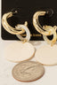 Wood And Shell Link Dangle Hoop Earrings: G