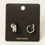 Cz Pave Layered Hinge Hoop Earrings: S