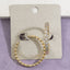 Bezel Set Cz Hoop Earrings: G