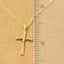 Gold Dipped Dainty Cross Pendant Necklace: G