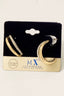 Gold Plated 2 Tone Layered Hoop Earrings