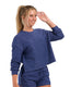 Rib Knit Corded Boxy Cropped Crew