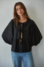 Bow Kisses Top: Black