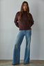 Uptown Mock Sweater: Dark Brown