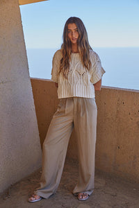 Cali Crochet Top: Cream