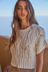 Cali Crochet Top: Cream