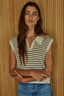 Ewina Vest Top: Taupe Black