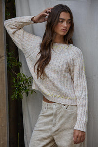 Stitch Charm Sweater: Oatmeal