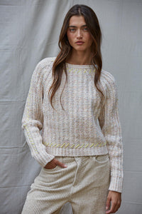 Stitch Charm Sweater: Oatmeal