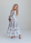 Beige Floral Ruffles Dress