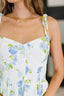 Bloomie Baby Tiered Dress in Ivory/Blue