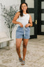 Boardwalk Talks Drawstring Shorts in Dark Blue