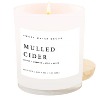 Mulled Cider Soy Candle - White Jar - 11 oz