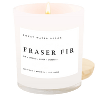 Fraser Fir Soy Candle - White Jar - 11 oz
