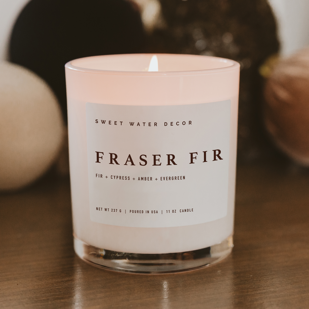 Fraser Fir Soy Candle - White Jar - 11 oz