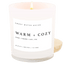 Warm and Cozy Soy Candle - White Jar - 11 oz