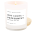 Hot Cocoa and Peppermint Soy Candle - White Jar - 11 oz