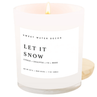 Let It Snow Soy Candle - White Jar - 11 oz