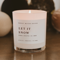 Let It Snow Soy Candle - White Jar - 11 oz
