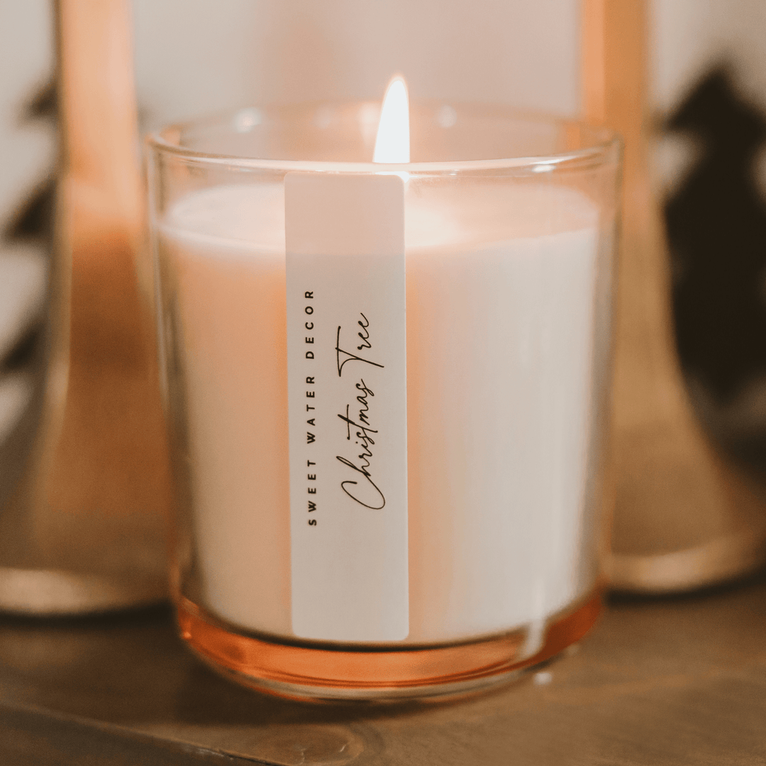 Christmas Tree Soy Candle - Tinted Glass Jar - 12 oz