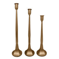 Gold Cast Iron Taper Candle Holders