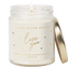 Love You Soy Candle Patterned - Clear Jar - 9 oz (Driftwood and Mahogany)