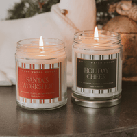 Santa's Workshop Soy Candle - 9 oz Clear Jar (Merry and Bright)