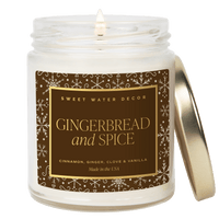 Gingerbread and Spice Soy Candle - Clear Jar - 9 oz Patterned
