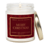 Merry Christmas Soy Candle - 9 oz Clear Jar (Christmas)