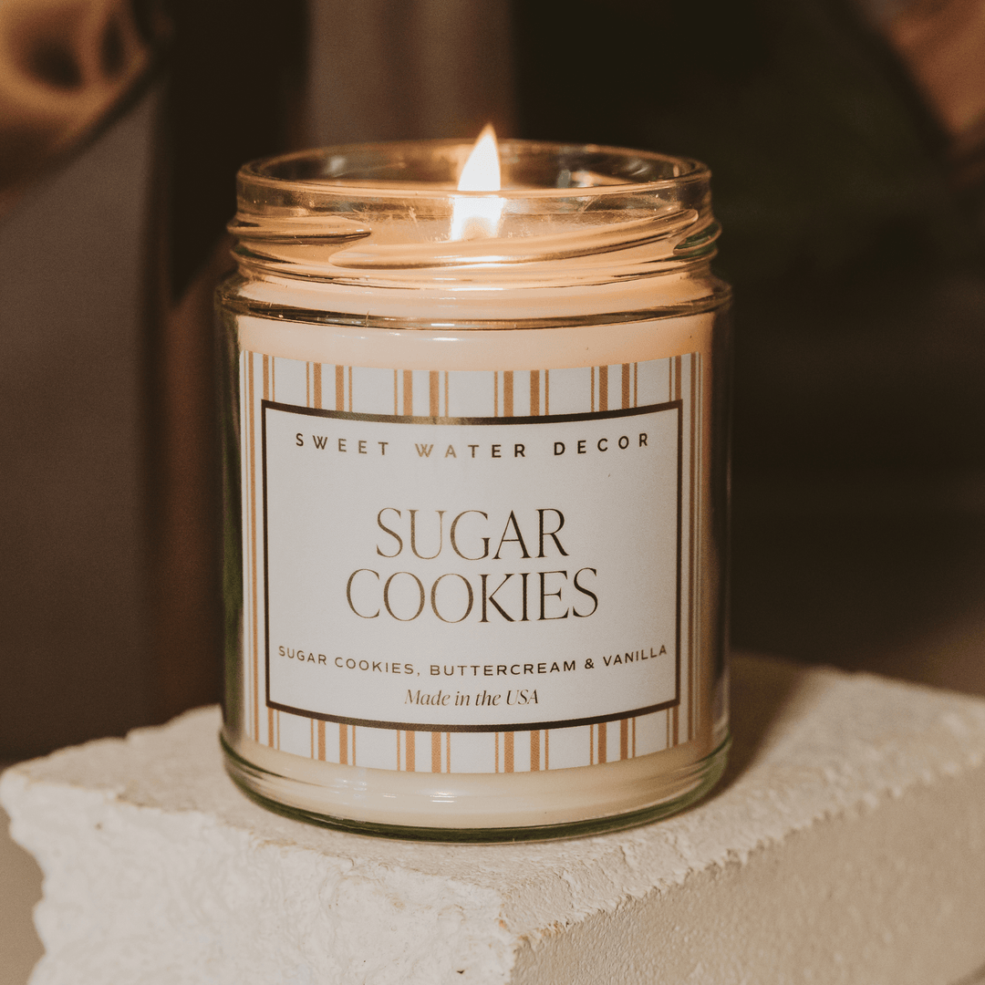 Sugar Cookies Soy Candle - 9 oz Patterned Clear Jar