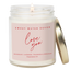 Love You Soy Patterned Candle - Clear Jar - 9 oz