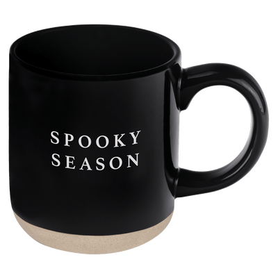 Spooky Season 14 oz Black Stoneware Coffee Mug