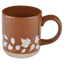 Fall Leaves 14 oz Orange Stoneware Coffee Mug
