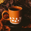 Fall Leaves 14 oz Orange Stoneware Coffee Mug