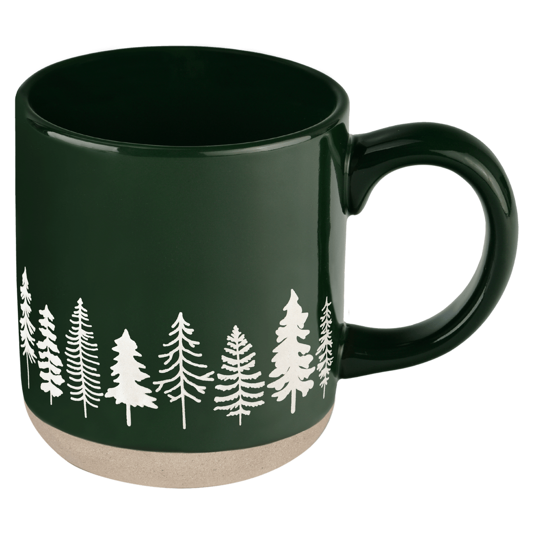 Pine Trees 14oz. Stoneware Coffee Mug