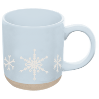 Snowflakes 14oz. Blue Stoneware Coffee Mug