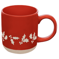 Holly 14oz. Red Stoneware Coffee Mug