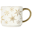 Gold Snowflakes 14oz. Gold Handle Coffee Mug