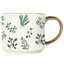 Holiday Greenery 14oz. Gold Handle Coffee Mug
