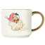 Vintage Santa 14oz. Gold Handle Coffee Mug