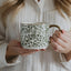 Green Ditsy Floral 14oz. Coffee Mug