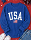 Vintage USA Patriotic Lightweight Corduroy Crew