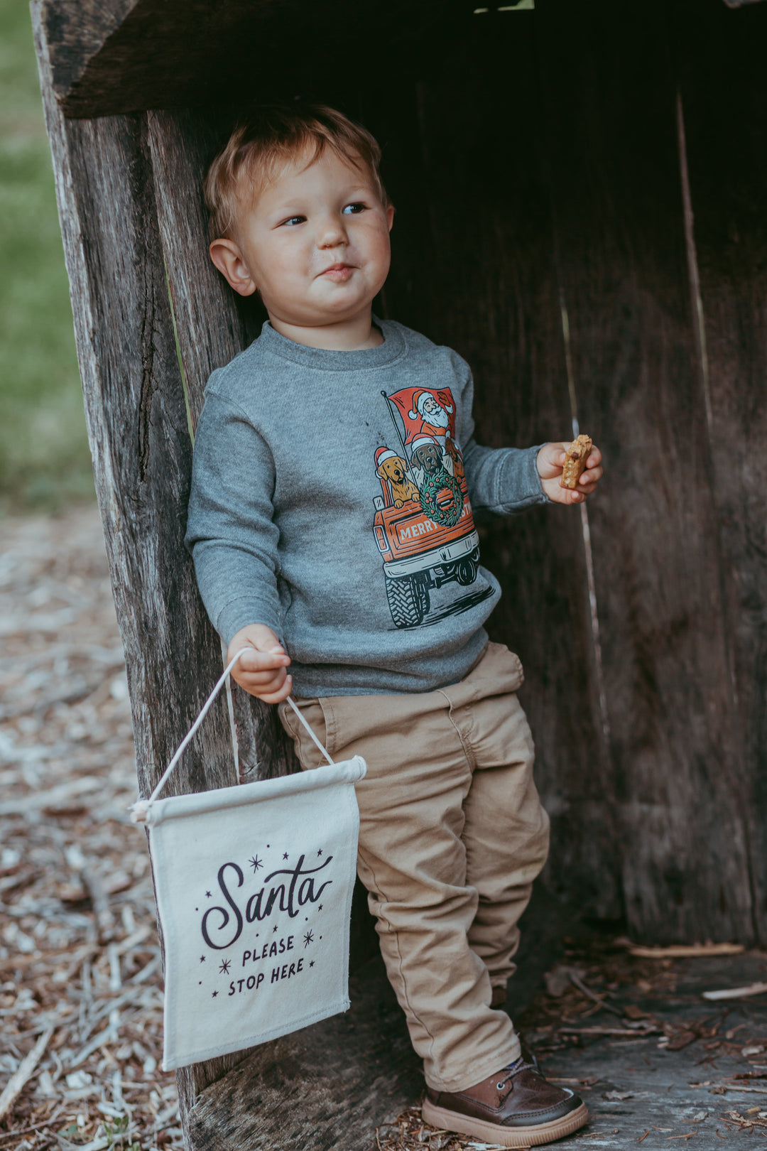 Santa Truck Toddler Crewneck Sweatshirt