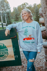 Hanging Out In The Passenger Side Of His Best Friend's Ride Crewneck Sweatshirt