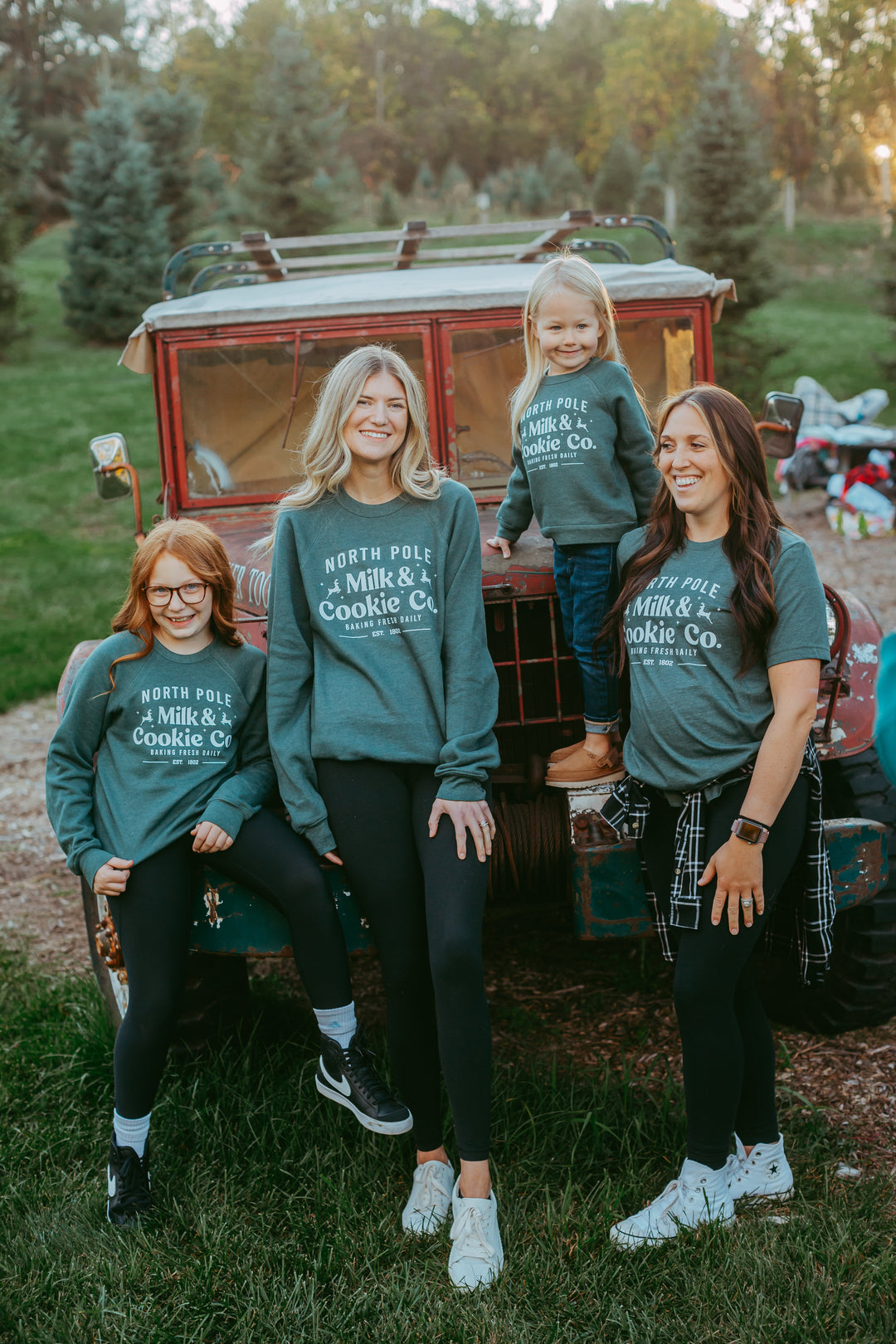 North Pole Cookies & Milk Youth Crewneck Sweatshirt